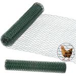 Cymax 3mX0.4m Chicken Wire Mesh Roll,Chicken Wire Fence 25mm Hole Size,Strong Galvanized Wire Mesh Fence,Fine Mesh Garden Fence for DIY Craft Poultry Pet Rabbit Chicken Fence