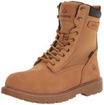 Wolverine Men's Floorhand Insulated Waterproof 8 in Construction Boot, Wheat, 9 Wide