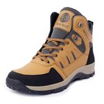 Bacca Bucci® Men's Hunter 6 inches Hiking/Snow Boots for Men for Outdoor Trekking - Non Slip, Water Proof, Anti-Fatigue, Comfortable & Light Weight- Tan, Size UK9