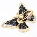 Doflyesky Butterfly Cell Phone Ring Grip Holder, 360 Degrees Rotation Phone Ring Grip Stand, Metal Finger Kickstand Compatible with iPhone, Samsung Galaxy, LG Google Pixel, Android Phone