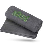 Zumi 100% Cotton Camping Towel - Ultralight, Fast Drying, Highly Absorbent, Soft and Safe, Compact, Lightweight, Quick Dry, Sports Boating Boat Beach Backpacking Travel Turkish no Microfiber Dark Grey