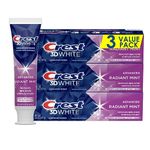 Crest 3D White, Whitening Toothpaste, Radiant Mint, 4.8 Ounce, Pack of 3