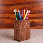 IBLAY Wooden Decorative Owl Design Wooden Wooden Pen Holder & Pencil Holders Handmade Traditional Desk Supply School Office Stationery Organizer & Home Table Decor