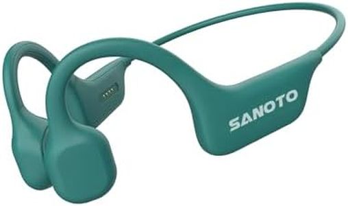 SANOTO Bone Conduction Headphones Bluetooth Open Ear Headphones Wireless IPX7 Waterproof Sweatproof Wireless Earphones Sport Headphones for Running Bicycle Cycling Workouts