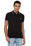 American Eagle Outfitters Slim Fit Pique Polo Shirt Black