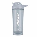 ACUNA Power Shaker Bottle - 700 ml | Protein Shaker With Mixing Ball For Smoothie Shake, Leakproof Screw-On Lid Ideal Workout & Gym Partner Protein Shaker Bottle For Protein Shakes (Grey, 700 ML)