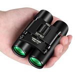 PISEZ 30X60 Compact Binoculars for Adults and Kids,Lightweight Foldable Easy Focus Small Binoculars for Bird Watching Hunting Concert Traveling Theater Opera Sightseeing