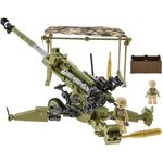 ENHANA 2022 New Anti-Tank Gun, Military Brick Sets, Army Series Building Block with 2 Soldiers Figures (258 Pieces)