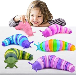 Cevioce 6Pcs Sensory Slug Fidget Toys,Fidget Slug Toys for Adults & Kids Party Favors,Autism Sensory Toys for Autistic Children,Toddler Toys Age 3+,Travel Toys for 3+ Year Old - B