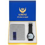 LORENZ Luxury Analogue Men's Watch(Grey Dial Black Colored Strap)-CM-2048WL-17