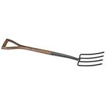 Draper DRA14304 Carbon Steel Border Fork with Ash Handle