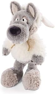 NICI Ulvy Le Loup 35 cm avec sa Capuche Douillette-Doudous pour Filles, garçons, bébés-Jouets Tout Doux pour Jouer et à câliner-Peluches Animaux – Cadeau Parfait Adultes et Enfants, 47081, Gris/Blanc