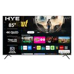HYE TV - Smart TV, 85" Screen Size, 4K Resolution, QLED Technology, Apple AirPlay, Samsung Tizen OS & Gaming Hub, Versatile Connectivity, Black, Perfect For Streaming, Gaming & Entertainment