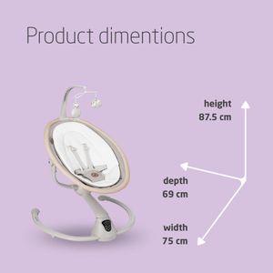Maxi-Cosi Cassia Electric Baby Swing Chair – 360° Rotation, 12 Melodies, Classic Beige