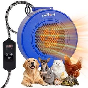 500W Dog House Heater with Thermostat, 24H Timer & Smart 40-115°F Adjustable Pet House Heater, 9.8FT Chew-Proof Cord, Kennel Heaters, Chicken Coop Heaters, Cat & Outdoor Animals