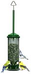 Brome 1055 Squirrel Buster Mini 4.4"x4.4"x21" Wild Bird Feeder with 4 Metal Perches, 3/4qt/1.3lb Seed Capacity