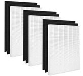 115115 size 21 HEPA Replacement Filter A Compatible with Winix C535, PlasmaWave 5300, 6300, 5300-2, 6300-2, P300, AM90 Air Purifier, 3 True HEPA Filters + 6 Carbon Pre-filters