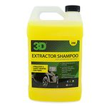 3D Extractor Shampoo Upholstery Cleaner - 1 Gallon | No Residue Low Foam Carpet Degreaser & Stain Remover | Cleans & Deodorizes | Odor Eliminator | Made in USA | All Natural | No Harmful Chemicals