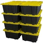 Lifetime Appliance (8 PACK) 12 Gallon Plastic Storage Bin Tote Organizing Container with Ultra Durable Secure Latching Lids, Stackable, Extra Strength Clear with Built in Handle