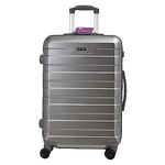 RMW Suitcase Large Medium Cabin Size | Hard Shell | Lightweight | 4 Dual Spinner Wheels | Trolley Luggage Suitcase | Hold Check in Luggage | TSA Combination Lock (Dark Grey, MEIUM 24")