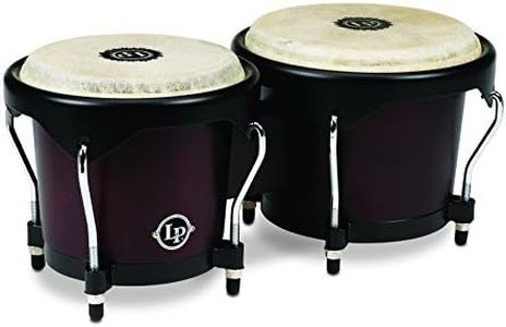 Latin Percussion LP601NY-DW LP City Wood Bongos - Dark Wood 7-inch