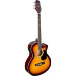 Stagg SA20ACE SNB Auditorium Cutaway Electro-Acoustic Guitar - Sunburst Red