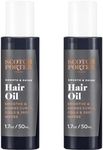 Scotch Porter Smooth & Shine Hair Oil for Men | Formulated with Non-Toxic Ingredients, Free of Parabens, Sulfates & Silicones | Vegan | 1.7oz – 2 Pack