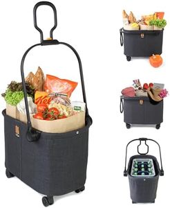 MY DUQUE Milo – Moderno Carro para la Compra con una Capacidad de hasta 15kg, fácil de Plegar, asa Flexible y de Doble articulación, Cesta para la Compra Flexible de tamaño XL para Cargar y Arrastrar