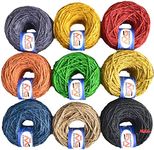 M.G ENTERPRISE Jute Combo Colour Exclusive Twine Ball Threads String Rope 3 Ply 225 m (9 Colours / 25 m Each) for Creative Decoration by M.G Enterprise