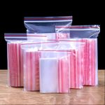 TRUE SHOP Multi Purpose Re-Usable Transparent Zip Lock Storage Bags Sizes (SMALL) (3x4-50pc,4x5-50pc,5x6-50 pc)