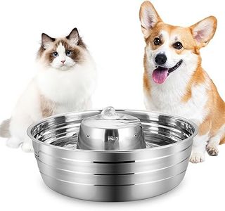 Ofat Home Cat Water Fountain, 128oz/1Gal/3.78L Stainless Steel Pet Water Fountain, Large Dog Water Fountain, Easy to Assemble and Clean with Ultra-Quiet Pump for Cat, Dogs, Multiple Pets