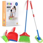 Play22 Kids Cleaning Set 4 Piece - Toy Cleaning Set includes Broom, Mop, Brush, Dust Pan - Toy Kitchen Toddler Cleaning Set is A Great Toy Gift for Boys & Girls