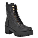 GUESS Women's Watie Combat Boot, Black 001, 6.5 UK