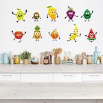 AnFigure Fruits Wall Decals Kitchen Nursery Classroom Playroom Bedroom Wall Stickers Kids Baby Girls Boys Wall Decal Childrens Babies Toddlers Wall Sticker Pears Passion Fruit Mango Wall Decor