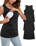 Sosolism Women's Maternity Nursing Tank Tops Sleeveless Summer Breastfeeding Clothes