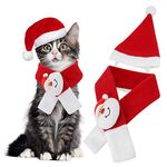 Pet Christmas Costumes, Pet Santa Hat Scarf for Cats Kitten and Dogs Puppy Cosplay, Pet Thanksgiving Day Christmas New Year Party Fancy Dress Clothes|Cute Fashion Warmth