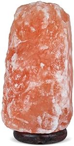 Himalayan Secrets Large Salt Lamp - Natural Pink Crystal with Wooden Base - Dimmer Cord and Bulb Included (25-30 LBS)
