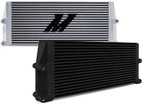 Mishimoto MMOC-SSO-17BK Universal Heavy-Duty Bar-and-Plate Oil Cooler, 17" Core, Same-Side Outlets, Black