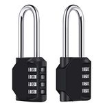 Combination Padlock, [2.6 inch Long Shackle] [2 Pack] Diyife 4 Digit Locker Lock Weatherproof Lock Outdoor Combination Lock for School Gym Locker, Toolbox, Fence, Hasp, Cabinet, Shed, Garage, Cabinet