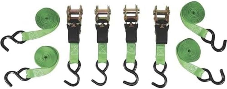 SmartStraps 14-Foot Padded Ratchet Tie Down (4pk) 1,500 lbs Break Strength - 500 lbs Safe Work Load – Haul Lighter Loads in Your Pickup – Secure Dirt Bikes, ATVs, Mowers and More