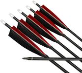 PMZ Archery 31" Mix Carbon Arrow 6pcs 12pcs for Hunting Recurve Bow(6pcs,Without Stickers)