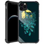 CARLOCA Case Compatible with iPhone 12 Pro Max Case,Green Owl Case for iPhone 12 Pro Max Men Boys,Anti-Scratch Soft TPU Case for iPhone 12 Pro Max 6.7-inch Green Owl