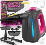 Heavy Duty Handheld Steam Cleaner for Cleaning with Lockable Steam Button&11pcs Accessories, Unlimited Water Addition for Continuous Steaming, Multi-Purpose Steamer for Cleaning Car, Grout
