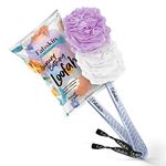 Fabskin Bath Body Brush Loofah For Men & Women With Long Handle | Body Bath Brush | Back Scrubber For Bathing | Made In India (Purple)