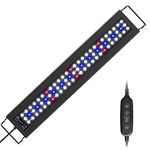 NICREW Freshwater LED Aquarium Light, Full Spectrum Fish Tank Light with Timer - Adjustable Color Spectrum and Auto On and Off, IP67, 18-24 Inch, 14 Watts