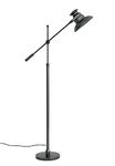 Divine Trends Black Modern Reading Floor Lamp Task Standing - Adjustable Height & Moveable Pack Of 1 - Metal, Led