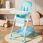 R for Rabbit Marshmallow High Chair For Baby, Position High Chair With 7 Level Height And 3-Recline Modes With Adjustable Footrest, 6 Months To 5 Years | 6 Months Of Warranty | (Green)