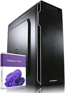 GREED® Intel Core i7 4790 Multimedia PC fisso - Desktop veloce per ufficio e casa - Computer con 4,0 GHZ - 16GB RAM - Disco da 240GB SSD + 1TB HDD - DVD+RW - USB3.0 - WLAN - incl. Windows 11 Pro
