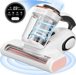 JIGOO J300 Mattress Vacuum Cleaner, 500W Anti Dust Mite Bed Vacuum Cleaner with UV Light and Dust Mite Sensor and Intelligent LED Display,13 KPa Suction Power