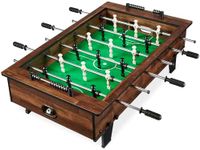 Best Choice Products 40in Tabletop Foosball Table, Compact Mini Arcade Table Hand Soccer for Kids and Adults, Home, Game Room w/ 2 Balls - Dark Wood